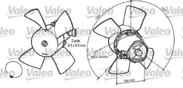 VALEO Ventilators, Motora dzesēšanas sistēma 696035