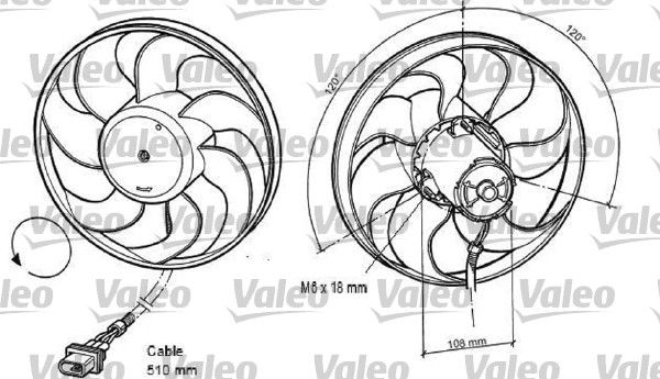 VALEO Ventilators, Motora dzesēšanas sistēma 696042