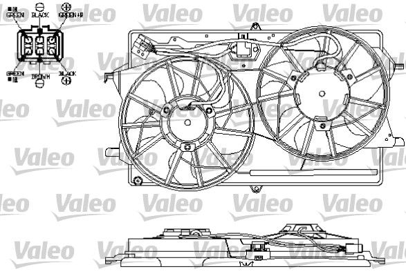 VALEO Вентилятор, охлаждение двигателя 696154