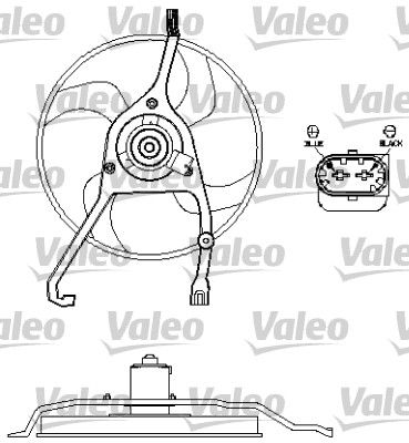 VALEO Вентилятор, охлаждение двигателя 696210