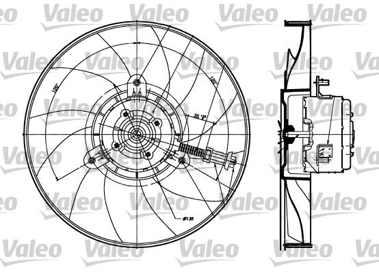 VALEO Вентилятор, охлаждение двигателя 698357