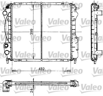 VALEO Радиатор, охлаждение двигателя 730181