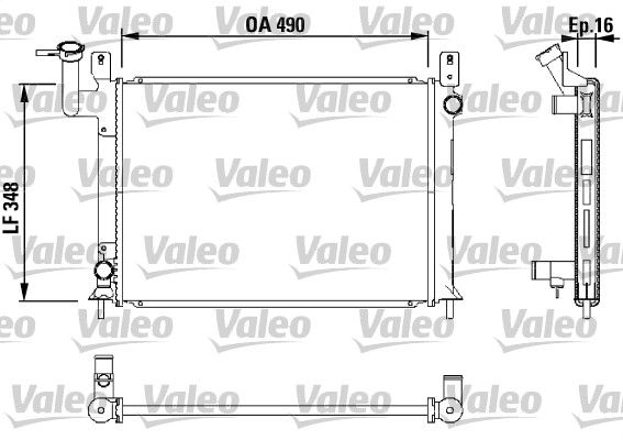 VALEO Радиатор, охлаждение двигателя 730406