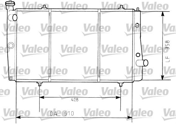 VALEO Радиатор, охлаждение двигателя 730634