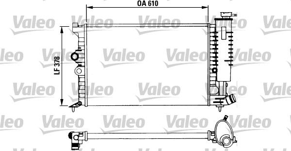 VALEO Радиатор, охлаждение двигателя 730957