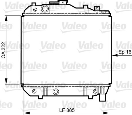 VALEO Радиатор, охлаждение двигателя 731042