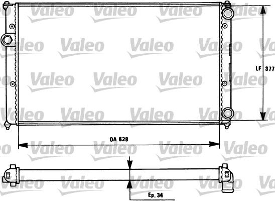 VALEO Радиатор, охлаждение двигателя 731265