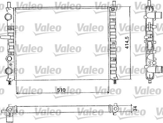 VALEO Радиатор, охлаждение двигателя 731302