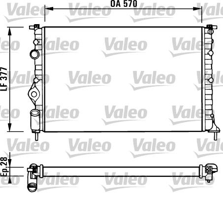 VALEO Радиатор, охлаждение двигателя 731379