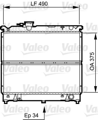 VALEO Радиатор, охлаждение двигателя 731463