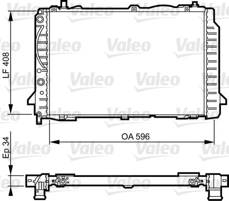 VALEO Радиатор, охлаждение двигателя 731503