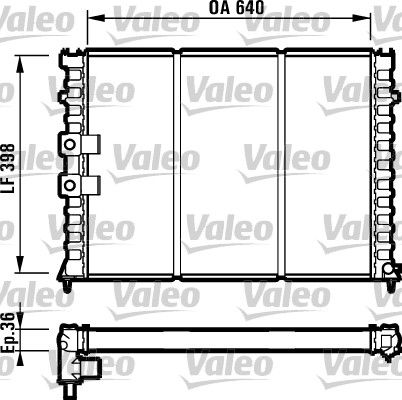 VALEO Радиатор, охлаждение двигателя 731586