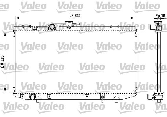 VALEO Радиатор, охлаждение двигателя 731714