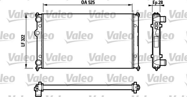 VALEO Радиатор, охлаждение двигателя 732317