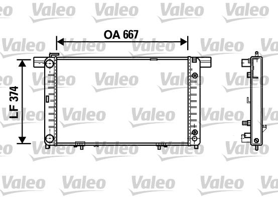 VALEO Радиатор, охлаждение двигателя 732454