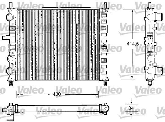 VALEO Радиатор, охлаждение двигателя 732503