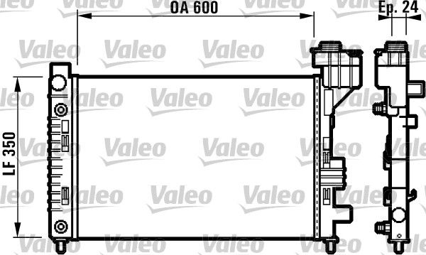 VALEO Радиатор, охлаждение двигателя 732587