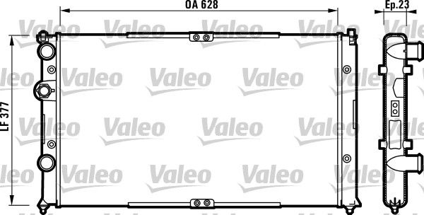 VALEO Радиатор, охлаждение двигателя 732710