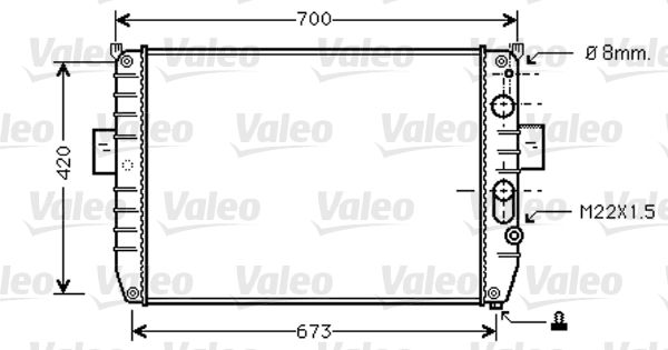 VALEO Радиатор, охлаждение двигателя 733409