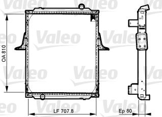 VALEO Радиатор, охлаждение двигателя 733534