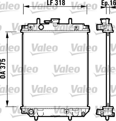 VALEO Радиатор, охлаждение двигателя 734105