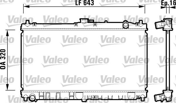 VALEO Радиатор, охлаждение двигателя 734119