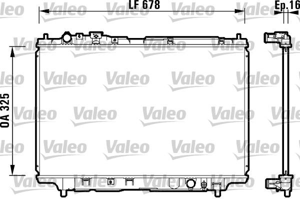 VALEO Радиатор, охлаждение двигателя 734120