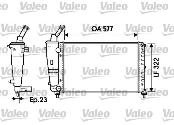 VALEO Радиатор, охлаждение двигателя 734237