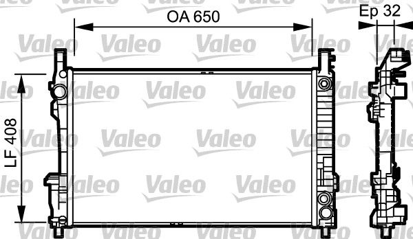 VALEO Радиатор, охлаждение двигателя 734379