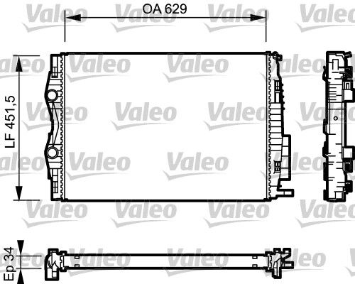 VALEO Радиатор, охлаждение двигателя 734438