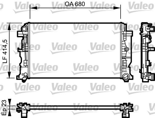 VALEO Радиатор, охлаждение двигателя 734927