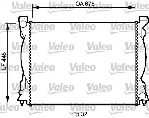 VALEO Радиатор, охлаждение двигателя 735029