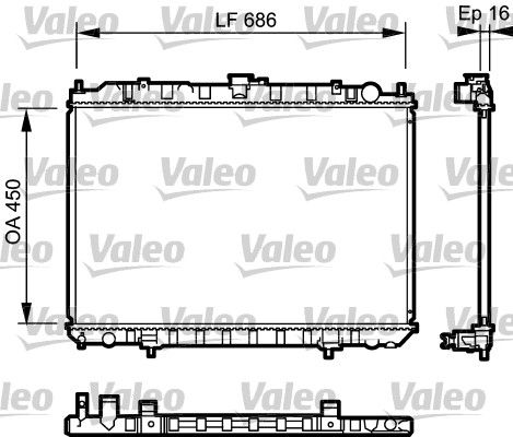 VALEO Радиатор, охлаждение двигателя 735062