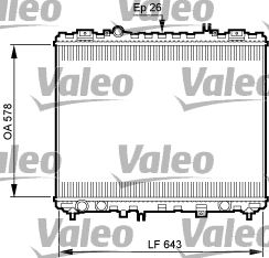 VALEO Радиатор, охлаждение двигателя 735506