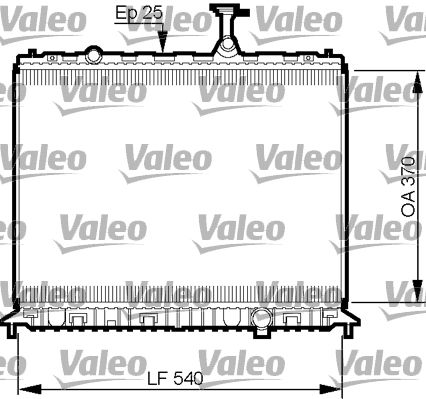 VALEO Радиатор, охлаждение двигателя 735508