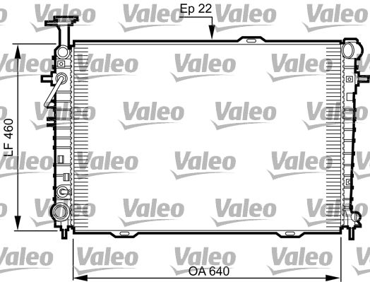VALEO Радиатор, охлаждение двигателя 735542