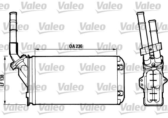 VALEO Теплообменник, отопление салона 812002