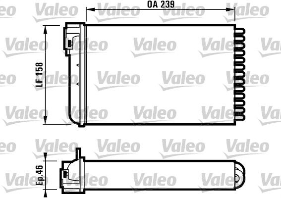 VALEO Теплообменник, отопление салона 812110