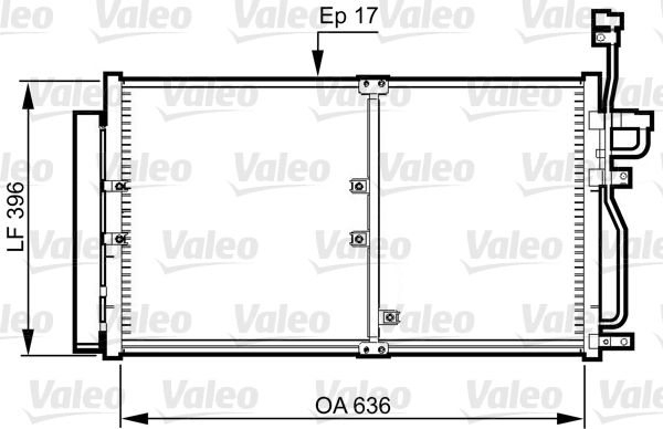 VALEO Конденсатор, кондиционер 814359