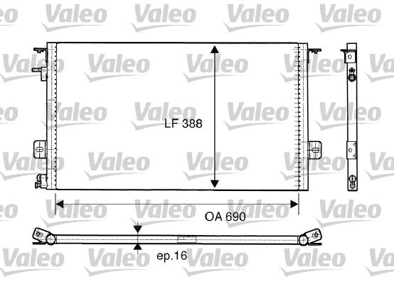 VALEO Конденсатор, кондиционер 816945