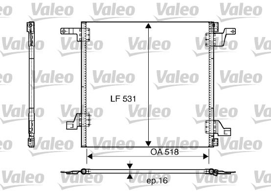 VALEO Kondensators, Gaisa kond. sistēma 817458