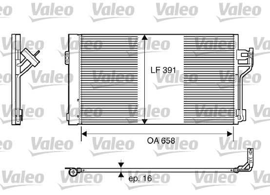 VALEO Конденсатор, кондиционер 817842