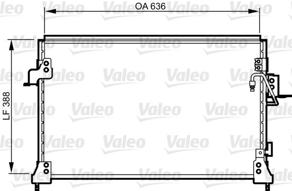 VALEO Конденсатор, кондиционер 818025