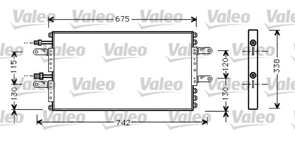 VALEO Конденсатор, кондиционер 818030