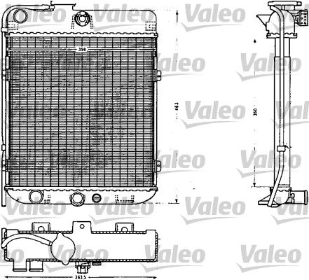 VALEO Радиатор, охлаждение двигателя 883854
