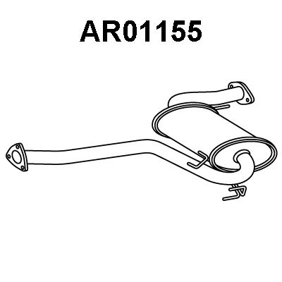 VENEPORTE Средний глушитель выхлопных газов AR01155