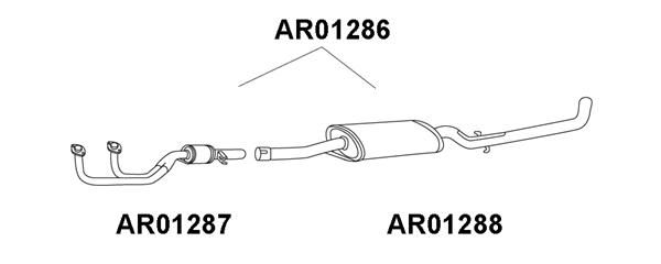 VENEPORTE Средний глушитель выхлопных газов AR01288