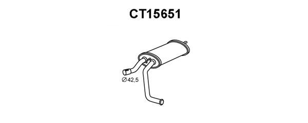 VENEPORTE Izplūdes gāzu trokšņa slāpētājs (pēdējais) CT15651