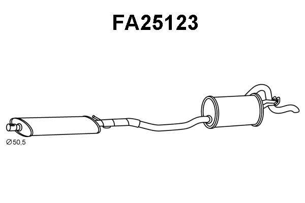 VENEPORTE Глушитель выхлопных газов конечный FA25123