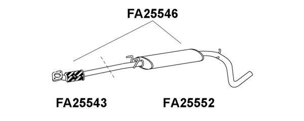 VENEPORTE Izplūdes gāzu priekšslāpētājs FA25546